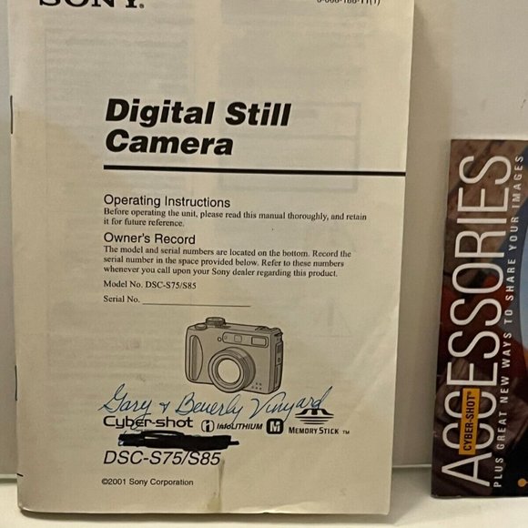 Sony Cyber-shot DSC-S85 4.1MP Digital Cameras with Box & Manual PART ONLY - Picture 5 of 6